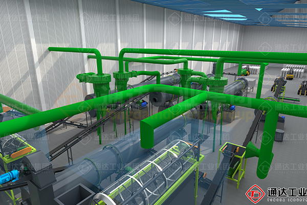 粉狀有機(jī)肥生產(chǎn)流程工藝圖